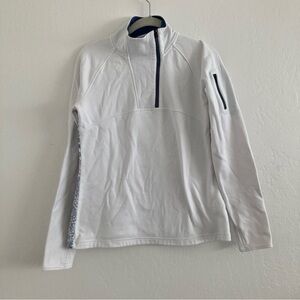 Title Nine 1/4 Zip Jacket Mock Neck Pullover Long Sleeve Workout Warmup Hiking M